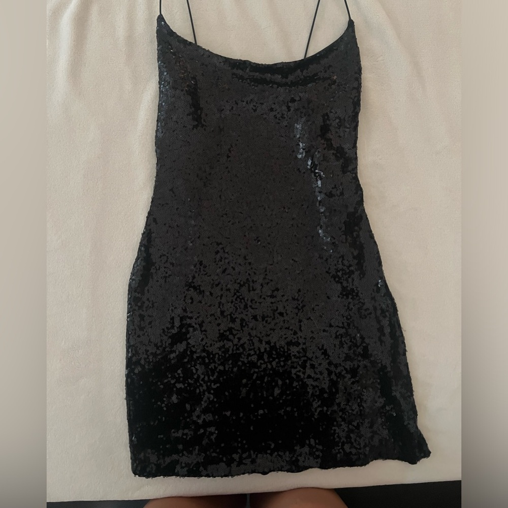 Sequent Black Mini Dress Size 7/8 - Worn to Homecoming - Picture 3 of 5